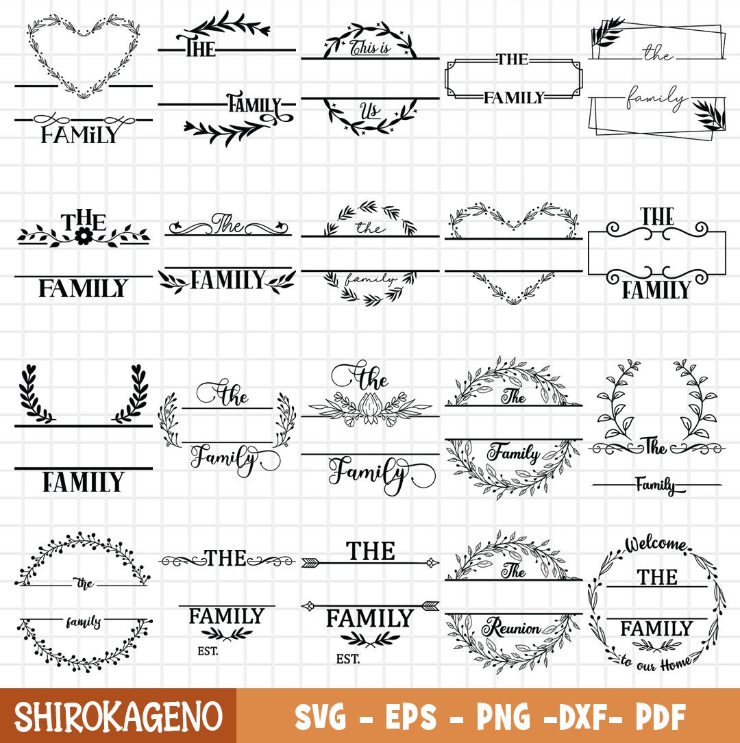 Family Sign Svg Bundle, Farmhouse Family Quote SVG Sign Bundle, Family ...