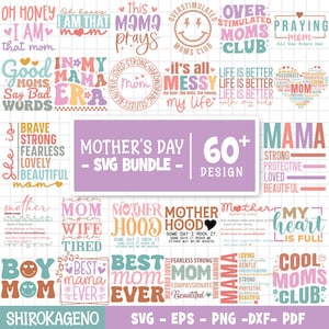 Mothers Day Svg Bundle, Funny Mom Svg, Blessed Mama Svg, Mom Life Svg, Mama Svg, Mom of Boys Girls Svg, Mom Quotes, Cut Files For Cricut
