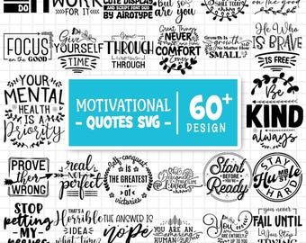 Motivational Quotes Svg Bundle, Inspirational Svg, Positive Svg, Self Love Svg, Kind Svg, Faith Svg, You Matter Svg, Cut Files for Cricut