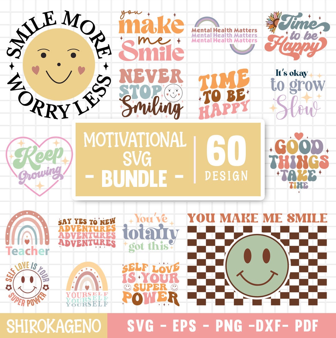Motivational Svg Bundle, Inspirational Quotes Svg, Self Love Svg Bundle ...
