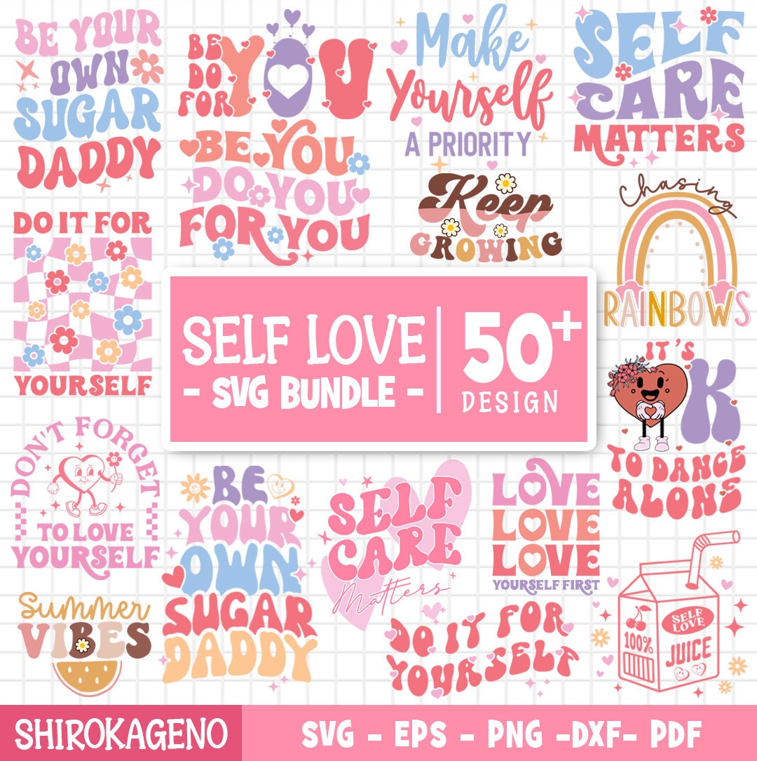 Self Love Svg Bundle, Inspirational Quotes Svg, Motivational Svg Bundle ...