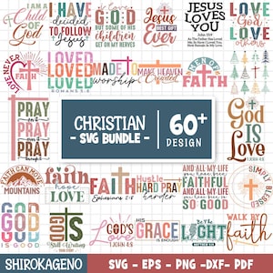 Bundle SVG chrétien, foi Svg, verset de la Bible Svg, Svg citations religieuses, écriture Svg, Jésus Svg, Dieu Svg, béni Svg, fichiers de coupe pour Cricut