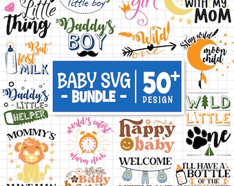 Baby Svg Bundle, Baby Onesie Svg, Funny Baby svg, Baby Newborn Svg Bundle, Baby Quote Bundle, Cute Baby Sayings Svg, Cut Files For Cricut