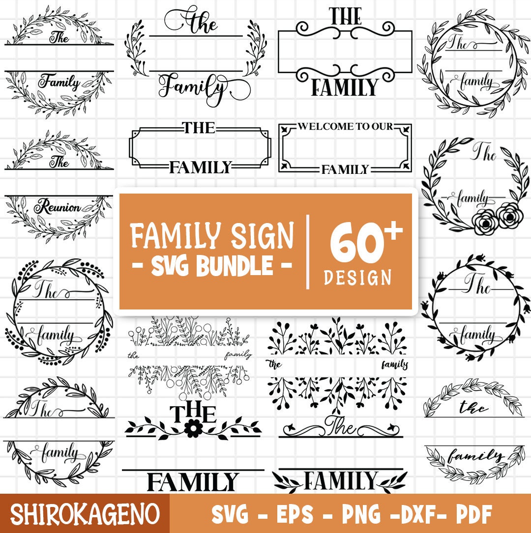Family Sign Svg Bundle, Farmhouse Family Quote SVG Sign Bundle, Family ...