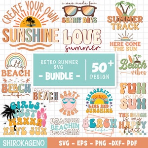 Retro Summer Svg Bundle, Summer Svg, Beach Svg, Summertime Svg, Funny Beach Quotes Svg, Summer Quotes Svg, Summer Saying Svg, Hello Summer