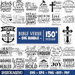 Bible Verse Svg, Christian Svg Bundle, Religious Svg, Scripture Svg, Bible Verse Svg, Blessed Svg, God Svg, Faith Svg, Cut Files For Cricut