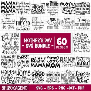 Muttertag-Svg-Bundle, Mama-Leben-Svg, Mama-Svg, lustige Mama-Svg, gesegnete Mama-Svg, Mama von Jungen-Mädchen-Svg, Mama-Zitate, Schnittdateien für Cricut