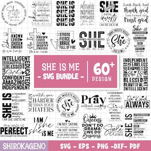 Sie ist ich SVG Bundle, Frau Affirmation geschnitten Datei, Frauen Empowerment geschnitten Datei, sie ist stark, Starke Frau, Sie ist stark, Starke Frau