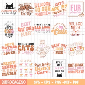Cat Svg Bundle,Cat Shirt Svg,Cat Quotes Svg,Crazy Cat Lady Svg,Cat Lady Svg,Cat Sayings Svg,Cat Mama,Pet Silhouette,Cat Silhouette,Cat Clipart,Kitten Svg,Cat Mom Svg,Cat Lover Svg