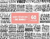 Baby Newborn Svg Bundle, Baby Shower Svg, Newborn Svg, Baby Quote Svg, Cute Baby Saying Svg, Funny Baby Svg, Baby Boy, Cut Files for Cricut