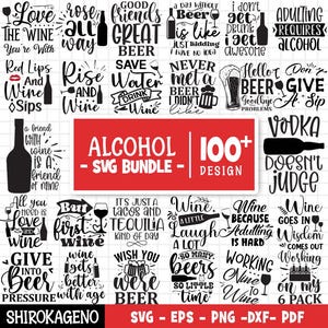 Alcohol Svg Bundle, Coaster Svg, Alcohol Quotes Svg, Wine Svg, Beer Svg, Funny Alcohol Svg, Whiskey Svg, Drinking Svg, Cut Files For Cricut