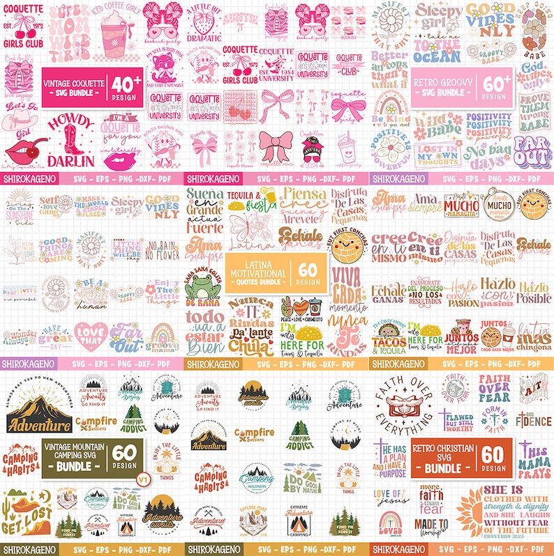 2200+ RETRO MEGA SVG Design Bundle, Retro Housewife, Retro Groovy, in ...