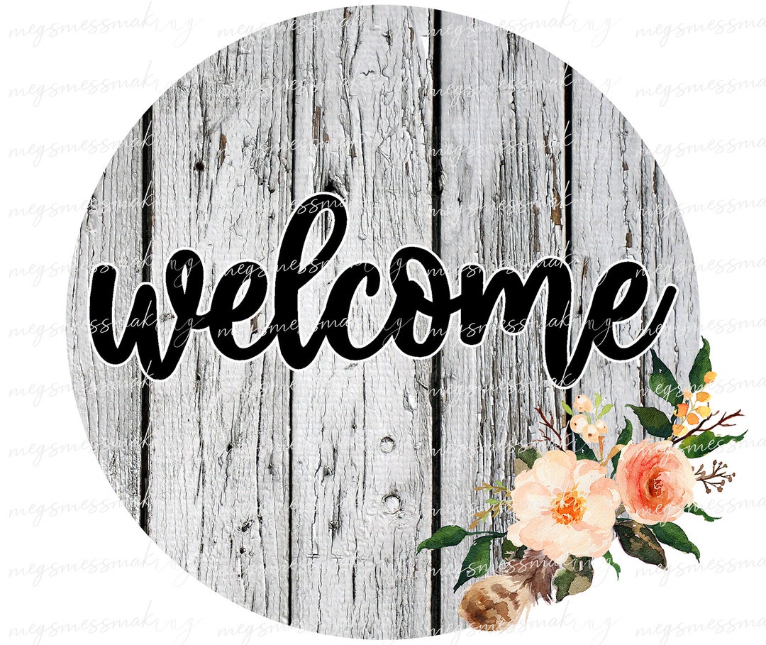 Rustic Welcome Sign Background Welcome Sign- Rustic Farmhouse Wood Decor-vintage - Digital Image ...