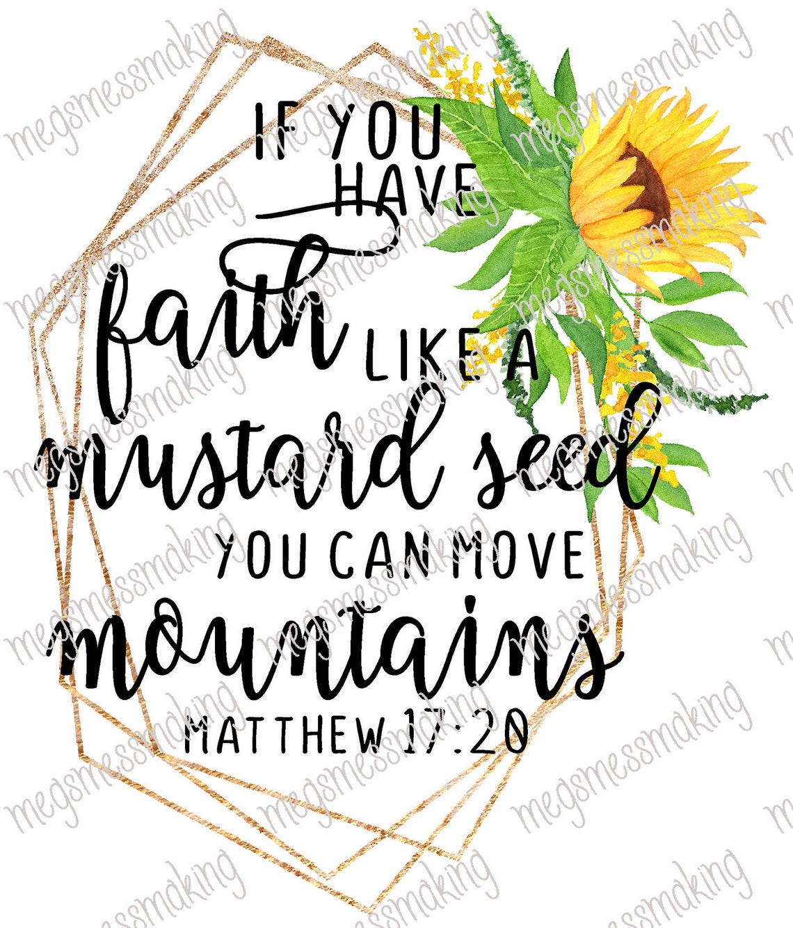 If You Have Faith of a Mustard Seed, You Can Move Mountains Matt 1720