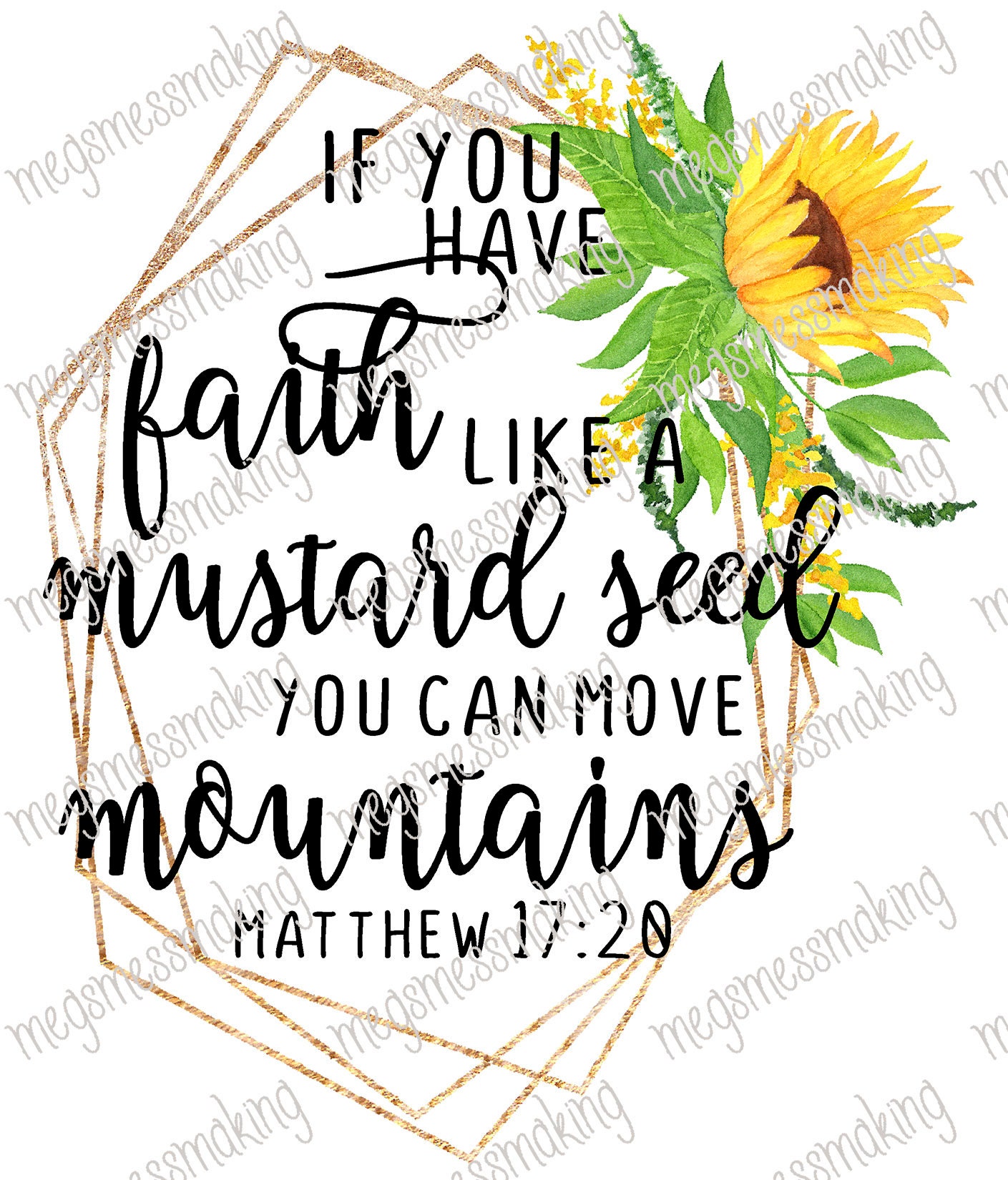 If You Have Faith of a Mustard Seed, You Can Move Mountains Matt 1720