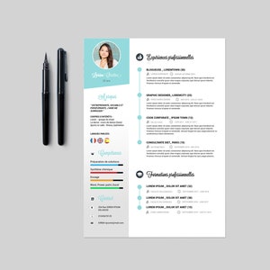 Resume Template / CV Template | Instant Digital Download | Professional and Creative Resume l Unique, original, pop out | Minimalist Design