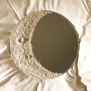 The Night We Met Anniversary Gift Moon Mirror, The Day You Were Born Mirror, Custom Lunar Moon,  Handmade Celestial La Luna,