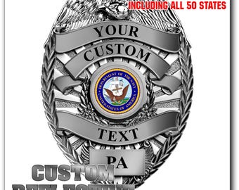 SHIELD ID Badge Marvel S.H.I.E.L.D. Agent Jimmy Woo Personalizable