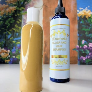 Clarifying Hair Shampoo| African Black Soap Hair Shampoo| Scalp Shampoo| Clarifying Hair and Scalp Shampoo| Wig Shampoo