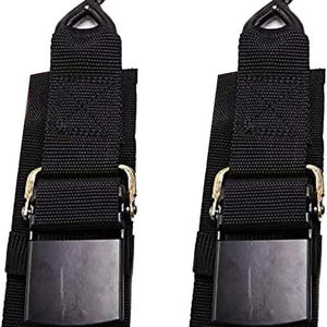 Heavy Duty Boat Trailer Transom Strap (2Pk) - 2 Inch X 48 Inch Adjustable Marine Boat Tie Down Straps To Trailer (Shipped From Usa) With Qui
