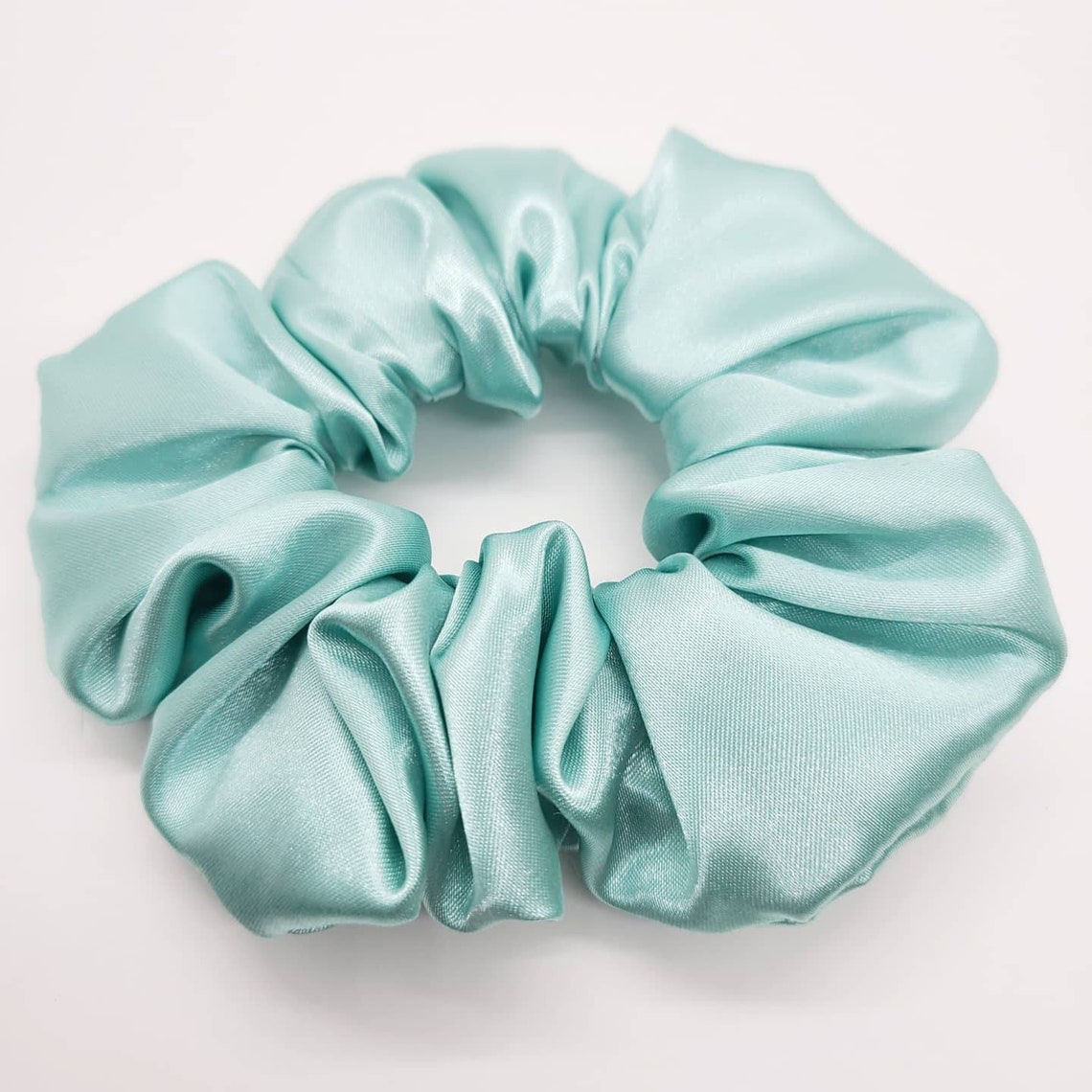 light blue scrunchies