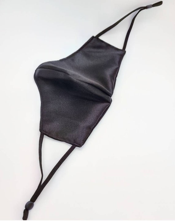 Black Silk Mask Black Satin Mask Wedding Mask Bride Mask Etsy Canada