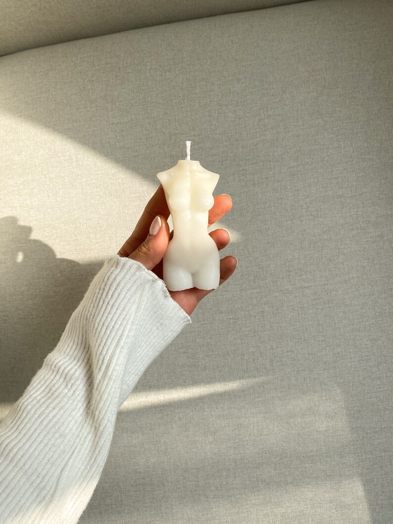 BODY CANDLE| Female body torso candle| candele colourful body candle hand poured candle scented female body figure candle
