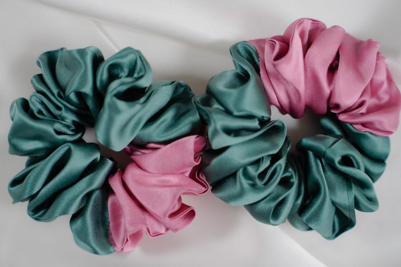Pure silk hair SCRUNCHIE HANDMADE Italian pure silk.