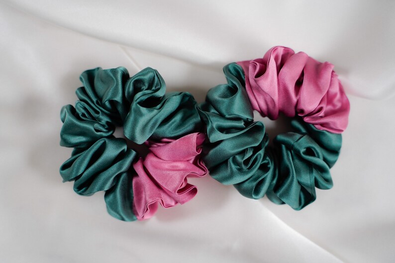 Pure silk hair SCRUNCHIE HANDMADE Italian pure silk.