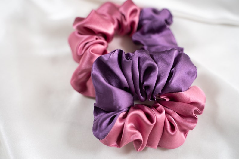 Hair accessories/ SCRUNCHIE / in Italian pure silk. / Handmade. image 2