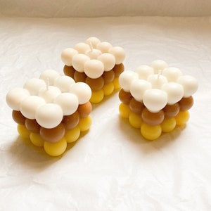 Świeca odlewana ręcznie BUBBLE CUBE