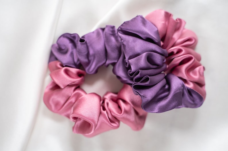 Hair accessories/ SCRUNCHIE / in Italian pure silk. / Handmade. image 1