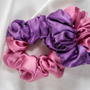 Hair accessories/ SCRUNCHIE / in Italian pure silk. / Handmade. image 4