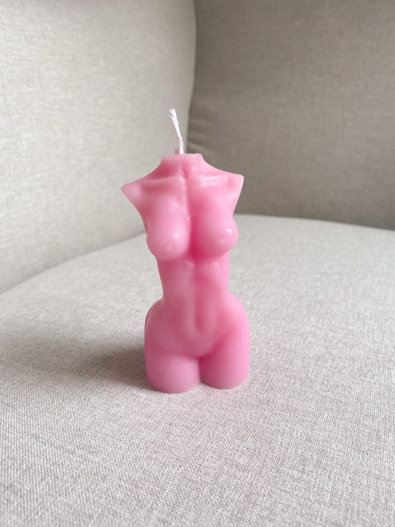 BODY CANDLE| Female body torso candle| candele colourful body candle hand poured candle scented female body figure candle