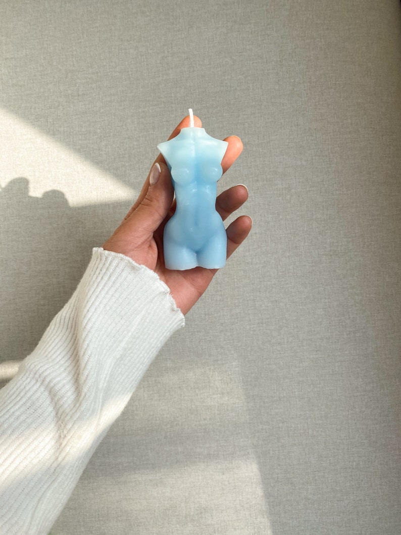 BODY CANDLE| Female body torso candle| candele colourful body candle hand poured candle scented female body figure candle
