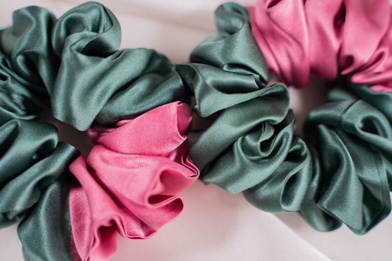 Pure silk hair SCRUNCHIE HANDMADE Italian pure silk.