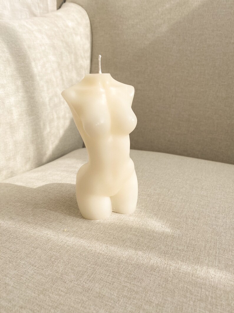 BODY CANDLE| Female body torso candle| candele colourful body candle hand poured candle scented female body figure candle