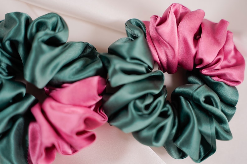 Pure silk hair SCRUNCHIE HANDMADE Italian pure silk.