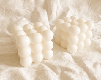BUBBLE CUBE hand poured CANDLE