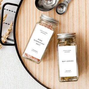 Printable Spices and Herbs Labels, Kitchen Organization (PDF)