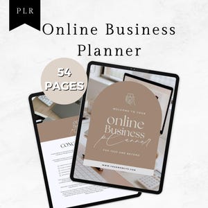 PLR Online Business Planner | Editable Canva Business Template | Digital Strategy, Finance & Marketing | Instant Download | PLR Template