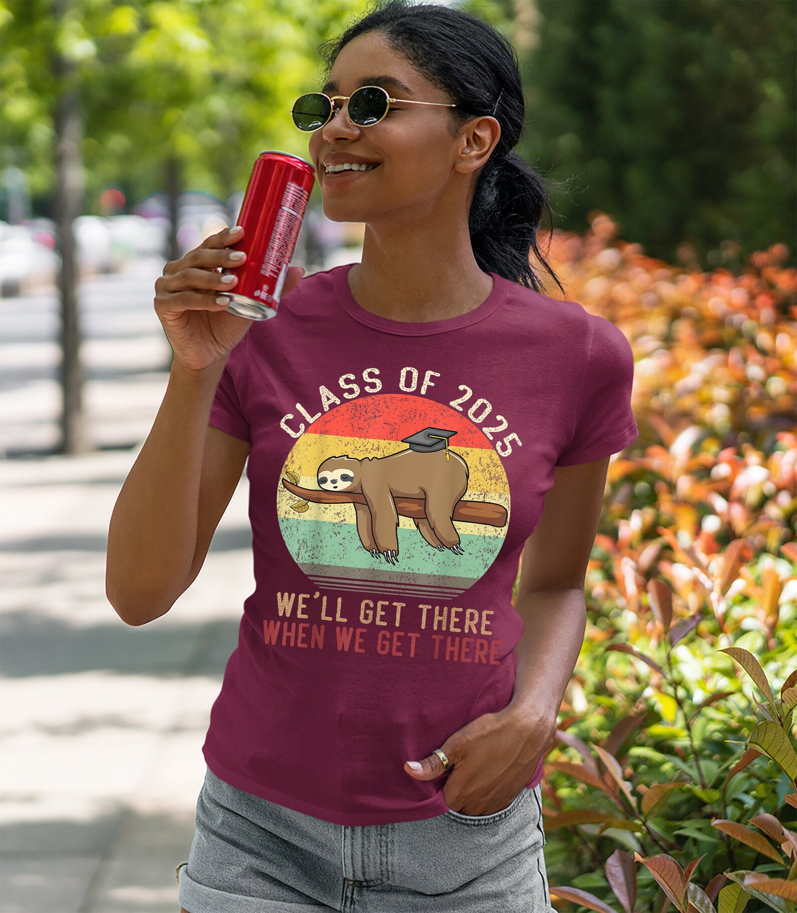 Funny Retro Senior Shirt Class Of 2025 We'll Get There Etsy