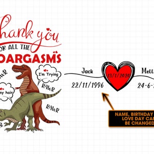 Digital Design PNG SVG Thank you for all the Roargasms