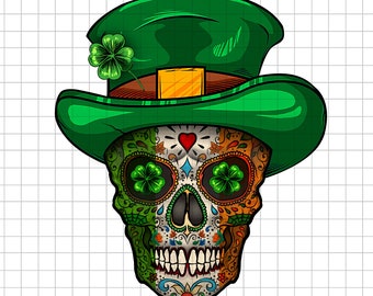 Irish Sugar Skull - Etsy