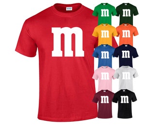 M&M T-Shirt Halloween Stag Do Couples Costume Mens Funny Joke T-Shirt Top Fancy Christmas Gift Present