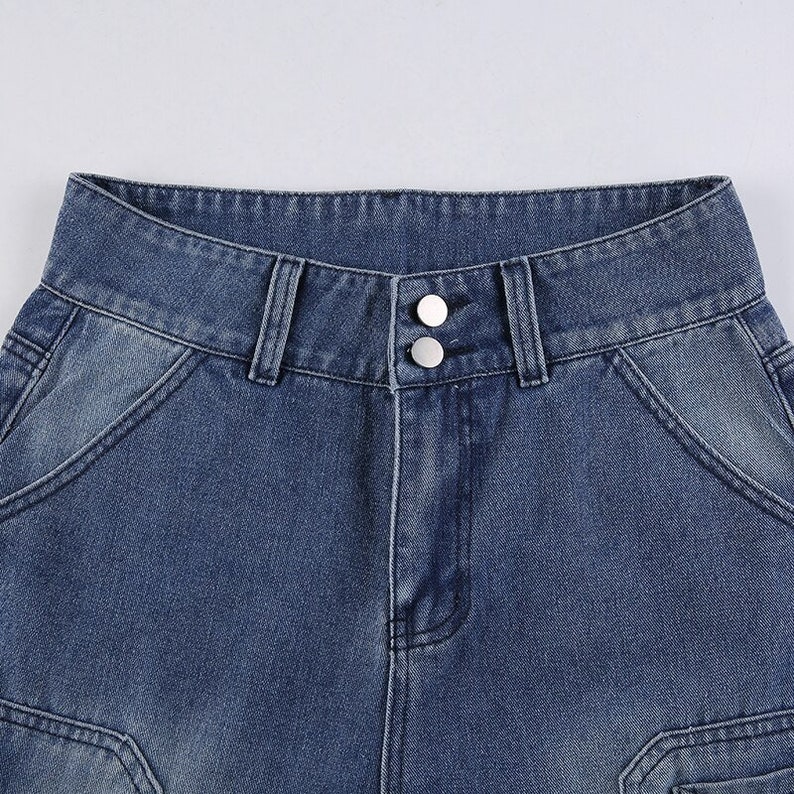 Y2K Blue & Baggy Pants High Waisted Sexy Denim Pants Jeans - Etsy