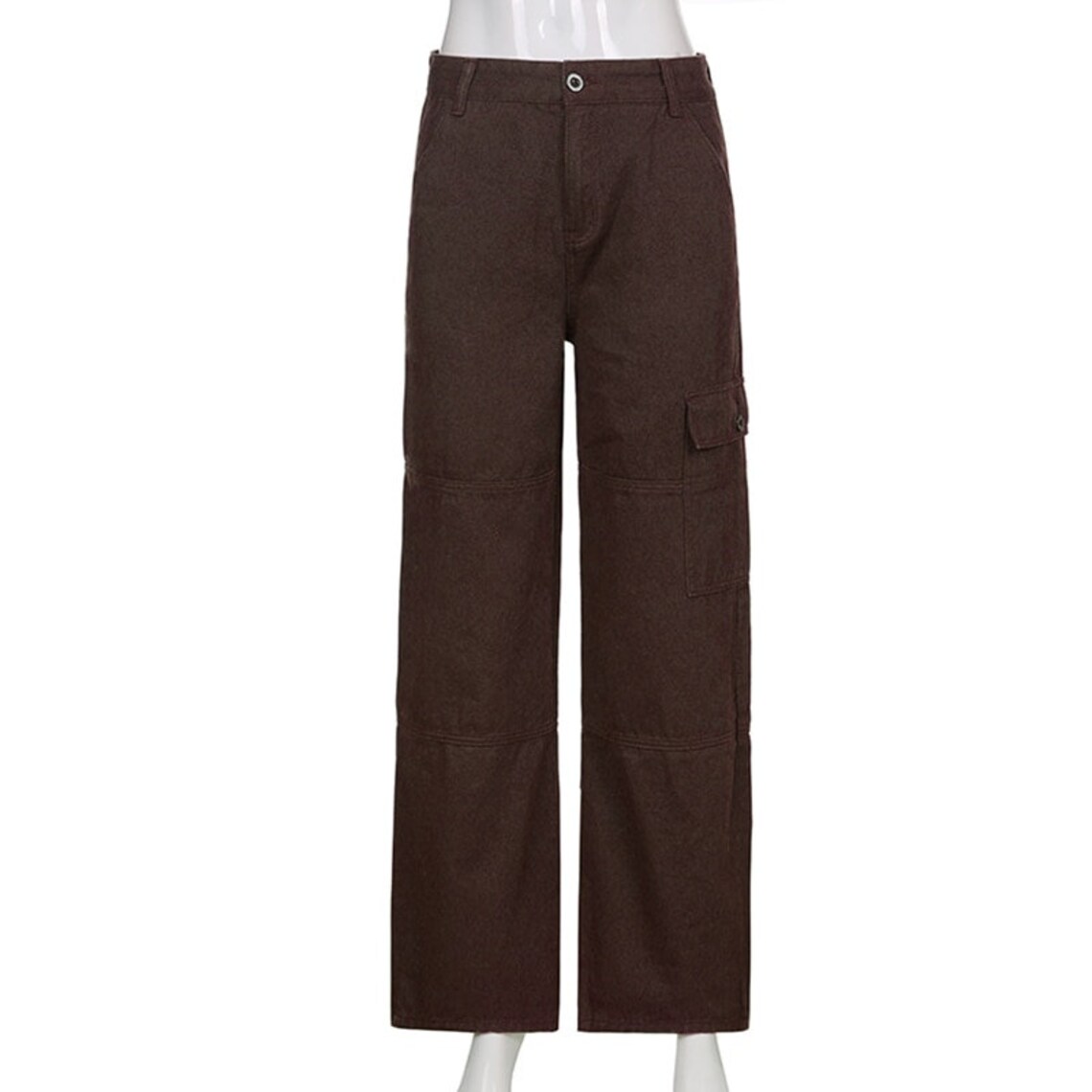 Y2K Fashion Pockets Brown Cargo Pants & High Waisted Pants Etsy