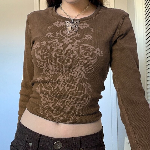 y2k long sleeve top