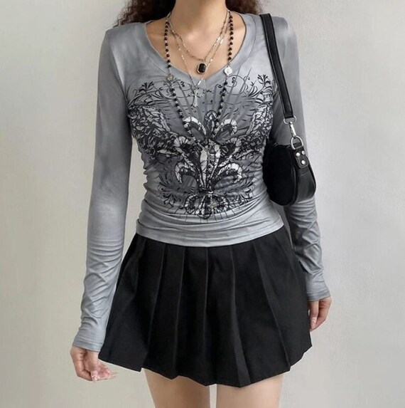 y2k long sleeve top