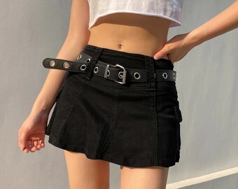 edgy black skirt